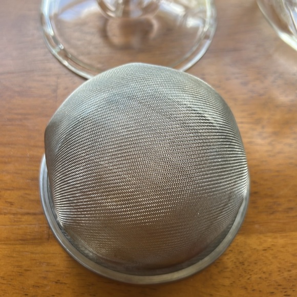 Glass tea pot with handle clear vintage style - Picture 5 of 7